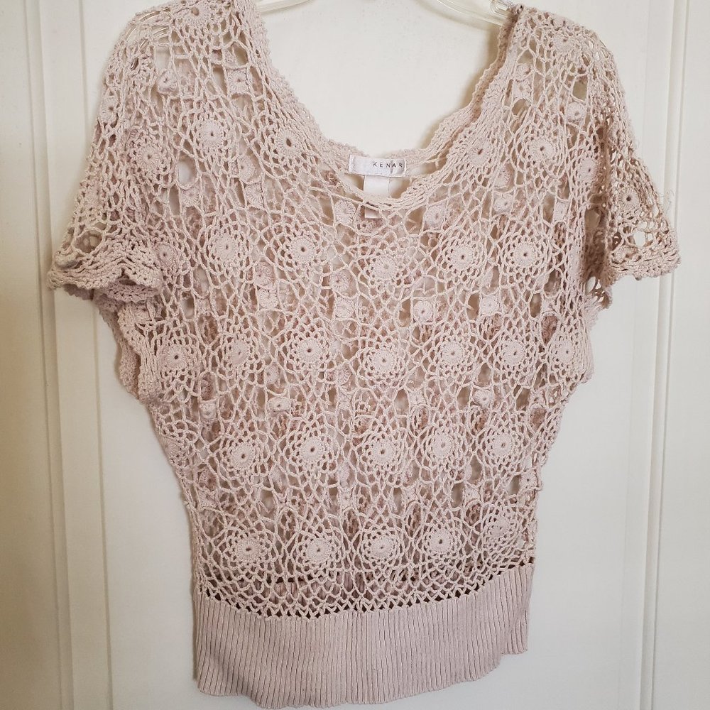 Kenar Crochet Knit Top Size M